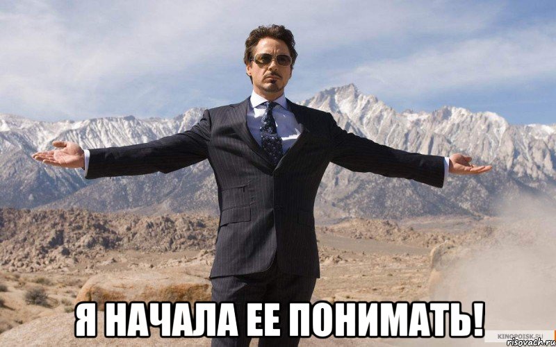  Я начала ее понимать!, Мем железный человек