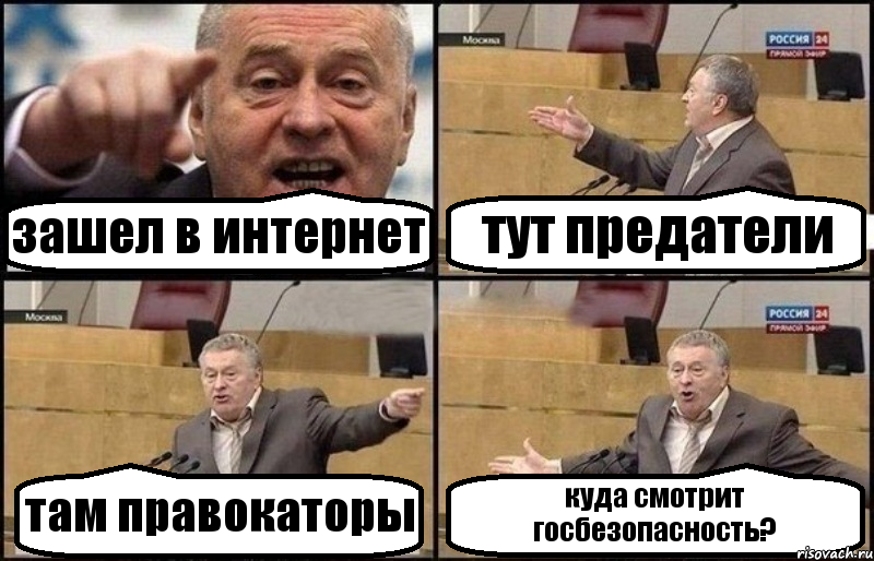 зашел в интернет тут предатели там правокаторы куда смотрит госбезопасность?, Комикс Жириновский