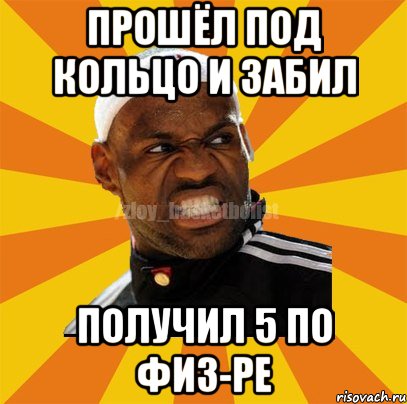 Прошёл под кольцо И забил Получил 5 по физ-ре, Мем ЗЛОЙ БАСКЕТБОЛИСТ