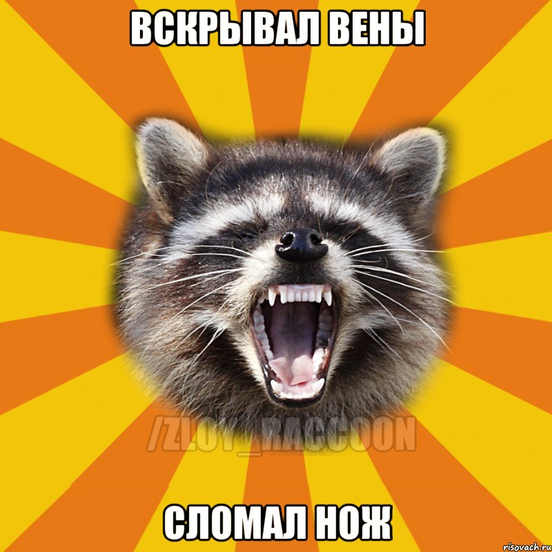 Вскрывал вены Сломал нож