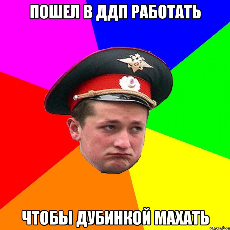 пошел в ДДП работать чтобы дубинкой махать