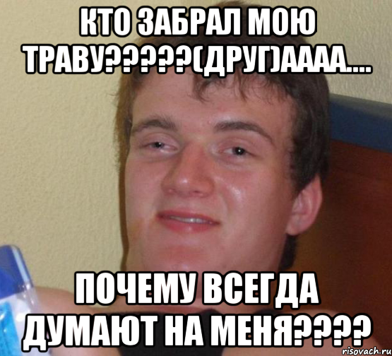 кто забрал мою траву?????(друг)аааа.... почему всегда думают на меня????, Мем 10 guy (Stoner Stanley really high guy укуренный парень)