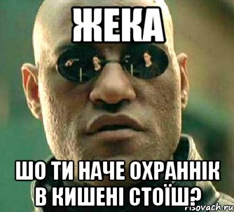 Жека шо ти наче охраннік в Кишені стоїш?, Мем  а что если я скажу тебе