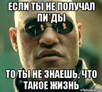 Если ты не получал пи*ды То ты не знаешь, Что такое жизнь, Мем  а что если я скажу тебе