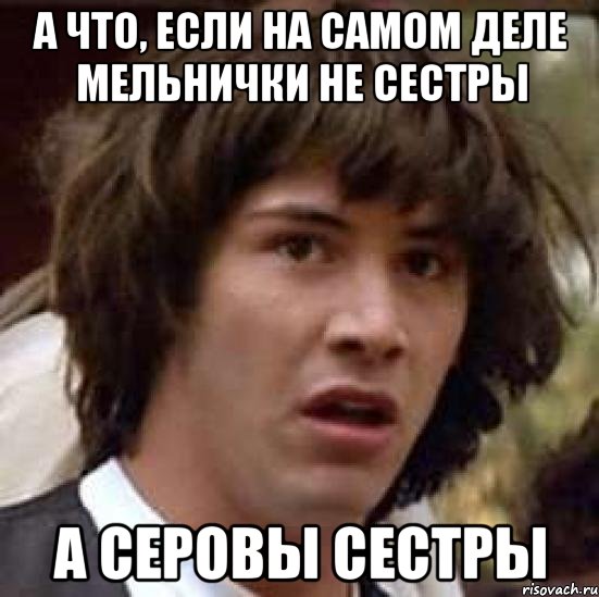 А что, если на самом деле Мельнички не сестры А Серовы сестры, Мем А что если (Киану Ривз)