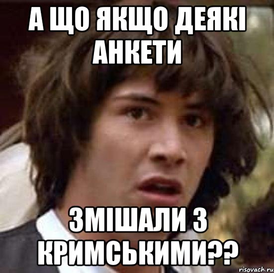 А ЩО ЯКЩО ДЕЯКІ АНКЕТИ ЗМІШАЛИ З КРИМСЬКИМИ??, Мем А что если (Киану Ривз)