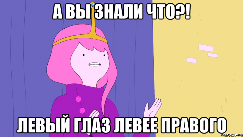 А вы знали что?! Левый глаз левее правого