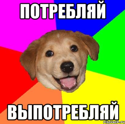 ПОТРЕБЛЯЙ ВЫПОТРЕБЛЯЙ, Мем Advice Dog