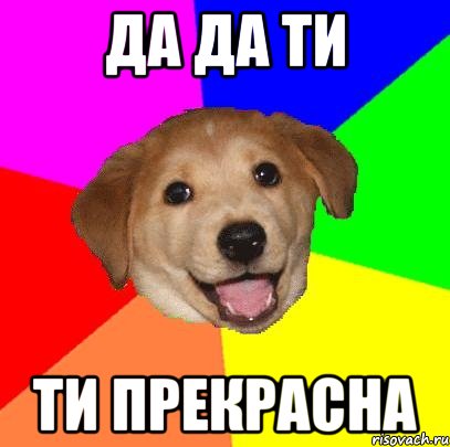 да да ти ти прекрасна, Мем Advice Dog