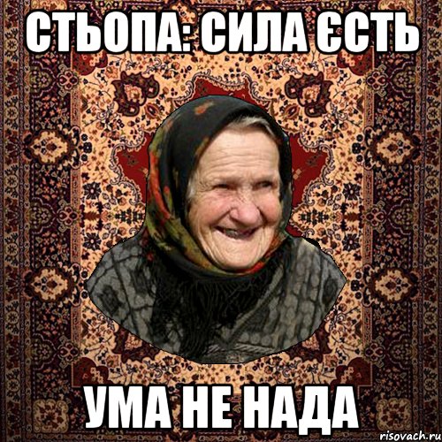 Стьопа: сила єсть ума не нада, Мем баба нюра