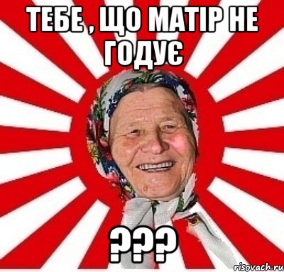 тебе , що матір не годує ???, Мем  бабуля