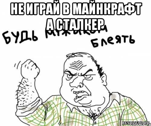 не играй в майнкрафт а сталкер , Мем блять