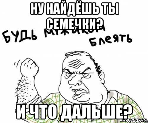 ну найдёшь ты семечки? И что дальше?, Мем блять