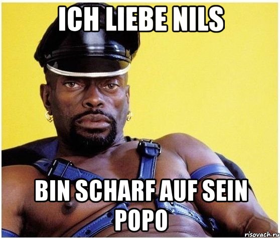 Ich liebe NILS BIN Scharf auf sein Popo, Мем Черный властелин