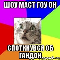 шоу маст гоу он споткнувся об гандон