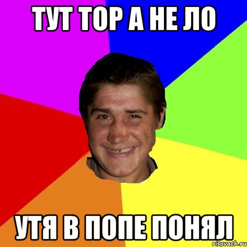 Тут тор a нe ло утя в попe понял