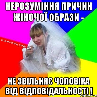 Нерозуміння причин жіночої образи - не звільняє чоловіка від відповідальності !