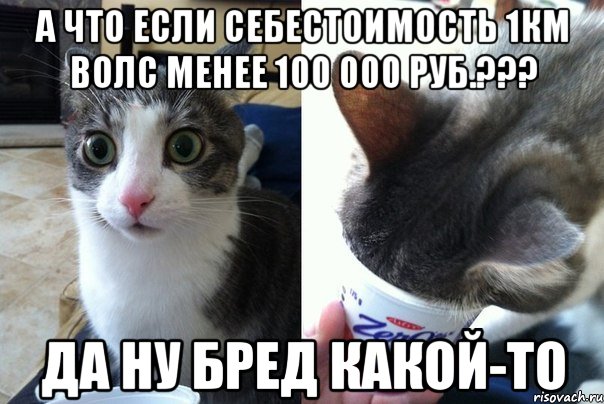 А что если себестоимость 1км ВОЛС менее 100 000 руб.??? ДА НУ БРЕД КАКОЙ-ТО, Комикс  Да не бред-какой-то (2 зоны)