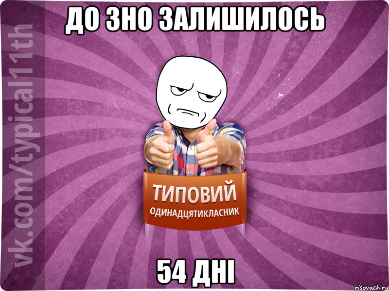 ДО ЗНО залишилось 54 дні