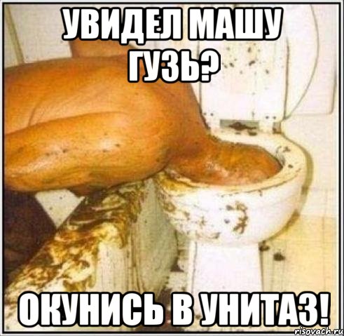 Увидел Машу Гузь? Окунись в унитаз!, Мем Дайвер