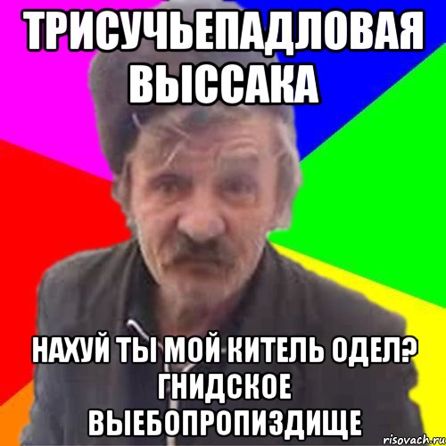 трисучьепадловая выссака Нахуй ты мой китель одел? гнидское выебопропиздище