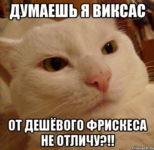 Думаешь я Виксас От дешёвого Фрискеса не отличу?!!