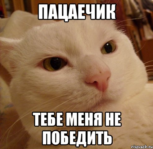 пацаечик тебе меня не победить