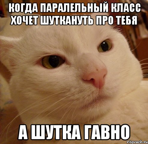 когда паралельный класс хочет шуткануть про тебя а шутка гавно