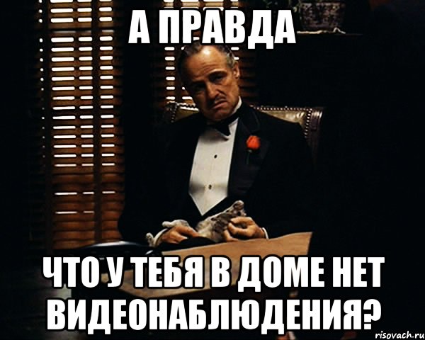 а правда что у тебя в доме нет видеонаблюдения?, Мем Дон Вито Корлеоне