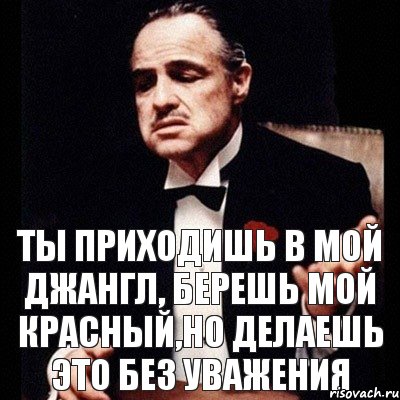 Ты приходишь в мой джангл, берешь мой красный,но делаешь это без уважения, Комикс Дон Вито Корлеоне 1