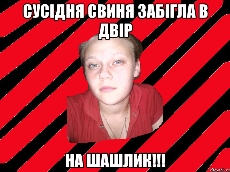 сусідня свиня забігла в двір на шашлик!!!