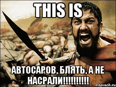 this is автосаров, блять, а не насрали!!!!!!!!!!, Мем Это Спарта