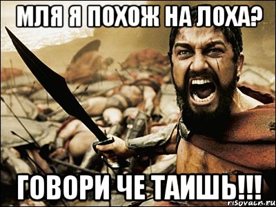 Мля я похож на лоха? Говори че таишь!!!, Мем Это Спарта