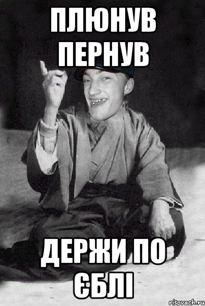 ПЛЮНУВ ПЕРНУВ ДЕРЖИ ПО ЄБЛІ