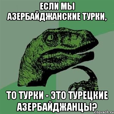 Если мы азербайджанские турки, то турки - это турецкие азербайджанцы?, Мем Филосораптор