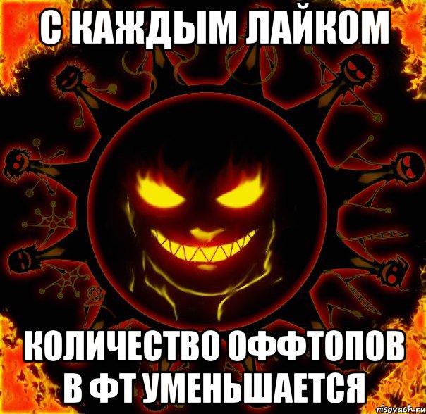 с каждым лайком количество оффтопов в ФТ уменьшается, Мем fire time