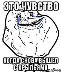 Это чувство Когда снова вышел с крыльями, Мем Forever Alone