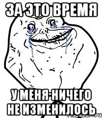 За это время у меня ничего не изменилось, Мем Forever Alone