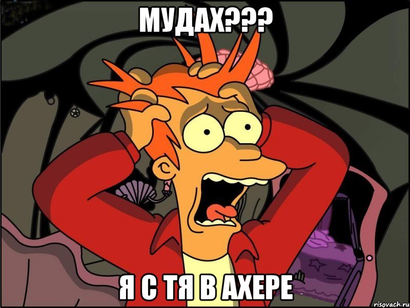 мудах??? я с тя в ахере, Мем Фрай в панике