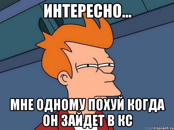 интересно... мне одному похуй когда он зайдет в кс, Мем  Фрай (мне кажется или)