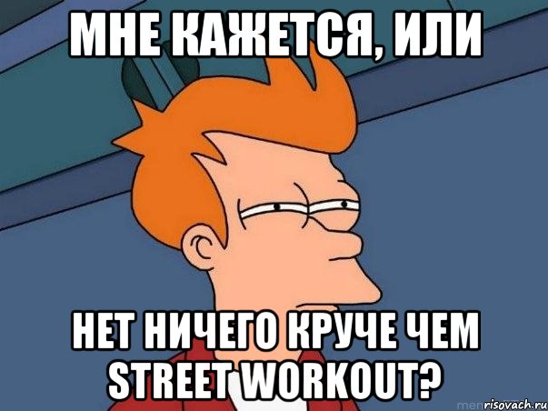 МНЕ КАЖЕТСЯ, ИЛИ НЕТ НИЧЕГО КРУЧЕ ЧЕМ STREET WORKOUT?, Мем  Фрай (мне кажется или)