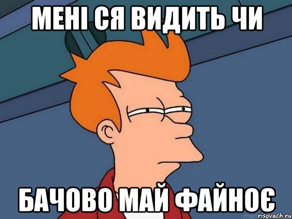 Мені ся видить чи Бачово май файноє, Мем  Фрай (мне кажется или)
