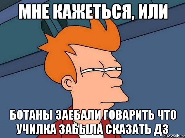 Мне кажеться, или Ботаны заебали говарить что училка забыла сказать ДЗ, Мем  Фрай (мне кажется или)