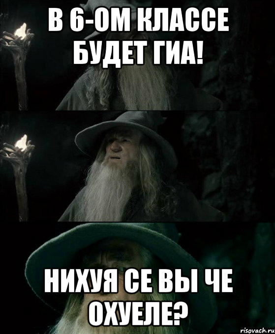 В 6-ОМ КЛАССЕ БУДЕТ ГИА! нИХУЯ СЕ ВЫ ЧЕ ОХУЕЛЕ?, Комикс Гендальф заблудился