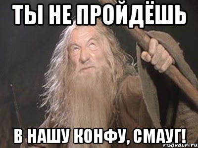 ТЫ НЕ ПРОЙДЁШЬ В НАШУ КОНФУ, СМАУГ!