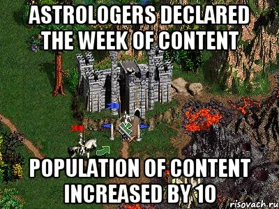 astrologers declared the week of content population of content increased by 10, Мем Герои 3