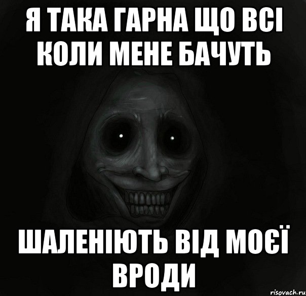 Я така гарна що всі коли мене бачуть шаленіють від моєї вроди, Мем Ночной гость