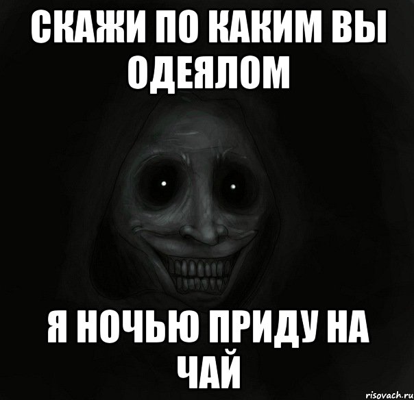 скажи по каким вы одеялом я ночью приду на чай, Мем Ночной гость