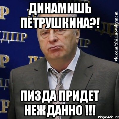 ДИНАМИШЬ ПЕТРУШКИНА?! Пизда придет нежданно !!!, Мем Хватит это терпеть (Жириновский)