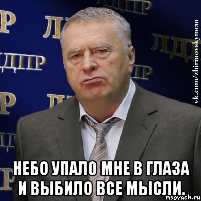  Небо упало мне в глаза и выбило все мысли., Мем Хватит это терпеть (Жириновский)